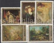 1984 Sc 5504-5508 French Paintings in Hermitage Scott 5310-5314