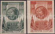 1946. SC 1002-1003. 29th anniversary of October revolution. Scott 1083b-1084a