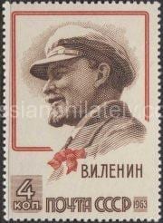 1963 Sc 2746. By 93rd anniversary since the birth of V.I.Lenin. Scott 2727