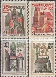 1973 Sc 4237-4240. Historical and architectural monuments of the Baltic republics. Scott 4150-4153