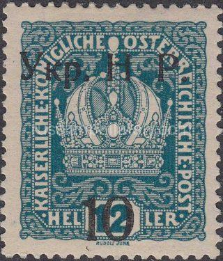 1918 Mi 4 West Ukraine 10 kop overprint