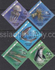 1991 Sc 6214-6218 Fauna of Black Sea Scott 5954-5958