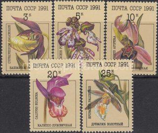 1991 Sc 6248-6252 Orchids Scott 5994-5998
