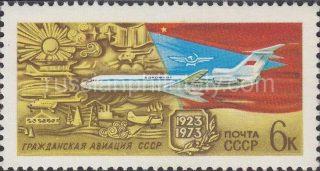 1973 Sc 4133 50th Anniversary of Soviet Civil Aviation Scott 4049