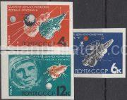 1964 Sc 2923-2925 Cosmonautics Day Scott 2883imp-2884imp, 2889imp
