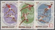 1965 Sc 3155-3157 USA-USSR Athletic Meeting Scott 3088-3090