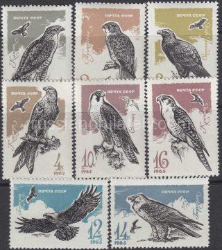 1965 Sc 3196-3203 Birds Scott 3124-3131