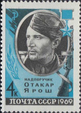 1969 SC 3669 Hero of the USSR Otakar Jarosh Scott 3575A