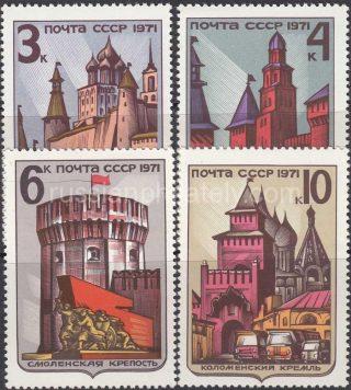 1971 SC 3993-3996 Historical Buildings of Russia Scott 3910-3913