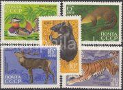 1970 Sc 3836-3840 Fauna of Sikhote-Alin Nature Reserve Scott 3759-3763
