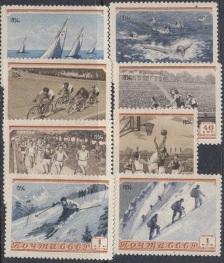 1954 Sc 1678-1685 Sport in USSR Scott 1710-1717