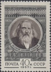 1957 Sc 1881 50th Death Anniversary of D.I.Mendeleev Scott 1906