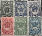 1945 Sc 860-865 Orders and Medals of the USSR Scott 960-965