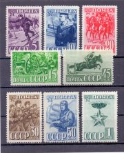 1941 Sc 694-701 Red army Scott 824-831A 1941 Sc 694-701 Red army Scott 824-831A