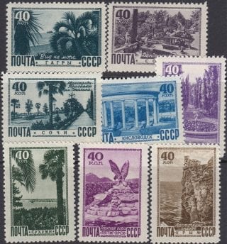 1949 Sc 1262-1269 Views of Caucasus and Crimea Scott 1310-1317