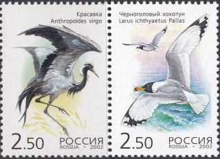 2002 Sc 776-777 Joint issue of Russia and Kazakhstan Scott 6709A-6709B