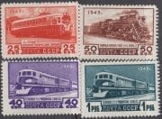 1949 Sc 1377-1380(2) 1956, second printing. Soviet transport Scott 1411-1414