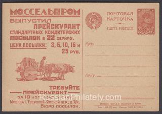 1929 Advertising Agitational  Postcard #22 Confectionery   Price List