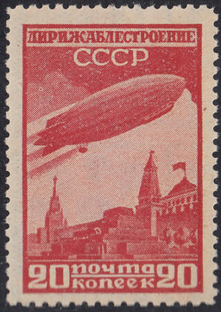 1931 Sc 273 Airship Over Moscow Kremlin Scott C17