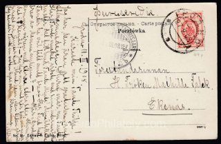 1908 Grodno to Finland postcard