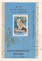 1976 Ryazan #8D 10 years of regional philatelic society overprint