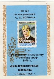 1976 Ryazan #8D 10 years of regional philatelic society overprint