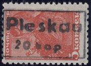 1941 Mi 4 Pskov (Pleskau) 20 kop on 5 kop 1941 Mi 4 Pskov (Pleskau) 20 kop on 5 kop